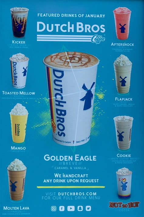 They also carry sugar-free white chocolate, dark chocolate, and caramel sauce. . Can you uber eats dutch bros